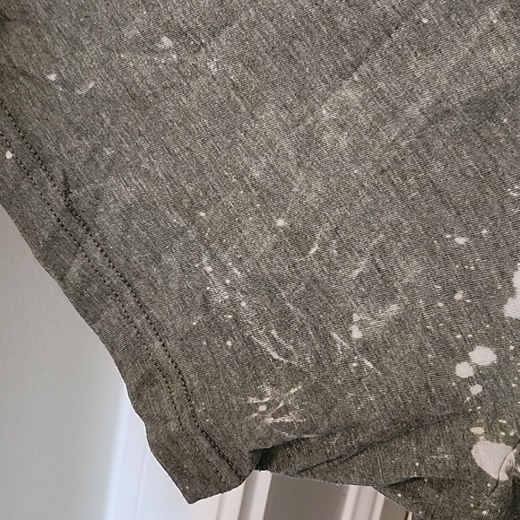 NWOT Bella Canvas Olive Green Bleached Handmade Graphic T-Shirt Sunflower 3XL - Picture 5 of 6